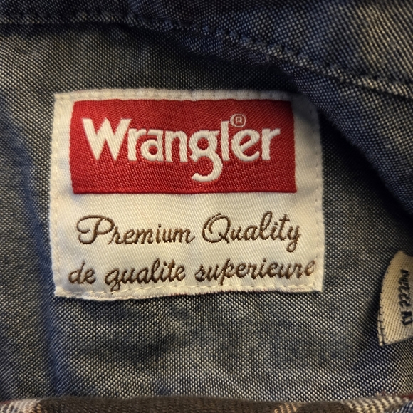 Wrangler Men's Dark Brown Plaid Button Down Flannel Shirt Size L - Picture 8 of 8